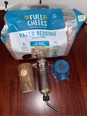 Dwarf hamster bundle - bedding, hideout, tunnel, water bottle